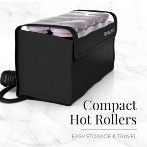 Remington H1015 Compact Ceramic Worldwide Voltage Hair Setter & Rollers,…